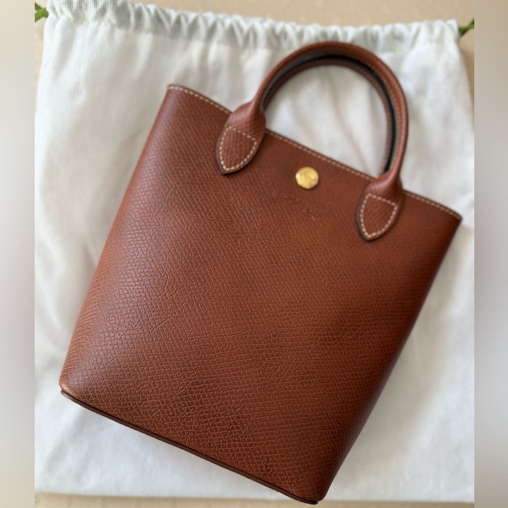 Longchamp Epure XS Brown Leather Tote